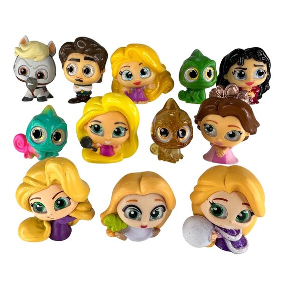 Disney‎ Doorables Tangled Rapunzel Set Of 12 Figurines Multi Series Flynn Pascal - Picture 1 of 16